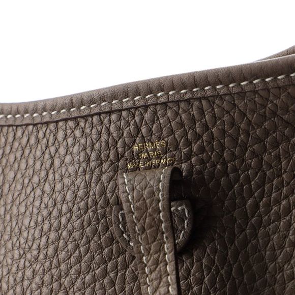 Hermes Evelyne Bag Gen III Clemence TPM Brown - Picture 6 of 7